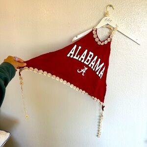 University of Alabama Crimson Tide Daisy Trim Cropped Halter Top